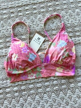 🔥🔥BILLABONG - CRAZY FOR CORAL V-NECK CAMI BIKINI TOP🔥🔥